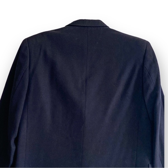 Vintage Et‎ Vous (Paris) Navy Blue Wool Jacket, Size Unisex S, From 90s - Picture 6 of 15